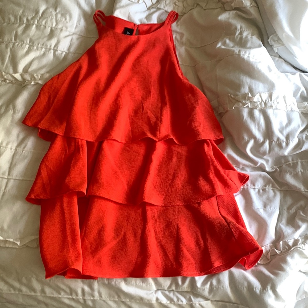 Orange halter tank top